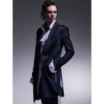 画像2: 【2025AW先行予約】kiryuyrik キリュウキリュウ / Kersey Jersey Epaulet Peacked Long Jacket (2色展開) (2)