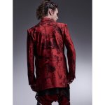 画像3: 【2025AW先行予約】kiryuyrik キリュウキリュウ / Flora High Tension Jersey Layered Jacket (black x red) (3)