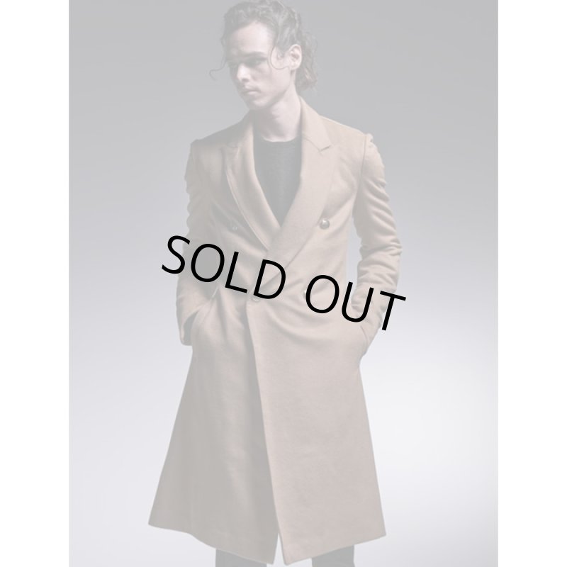 画像8: 【2025AW先行予約】kiryuyrik キリュウキリュウ / Cashmere Beaver W-Peacked Coat (2色展開) (8)