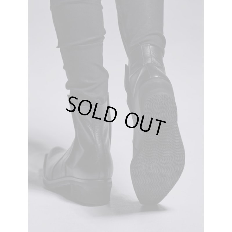 画像5: 【2025AW先行予約】kiryuyrik キリュウキリュウ / Cow Hide Middle Boots (black) (5)
