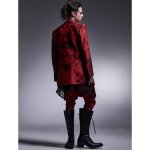 画像8: 【2025AW先行予約】kiryuyrik キリュウキリュウ / Flora High Tension Jersey Layered Jacket (black x red) (8)