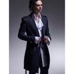 画像13: 【2025AW先行予約】kiryuyrik キリュウキリュウ / Kersey Jersey Epaulet Peacked Long Jacket (2色展開) (13)