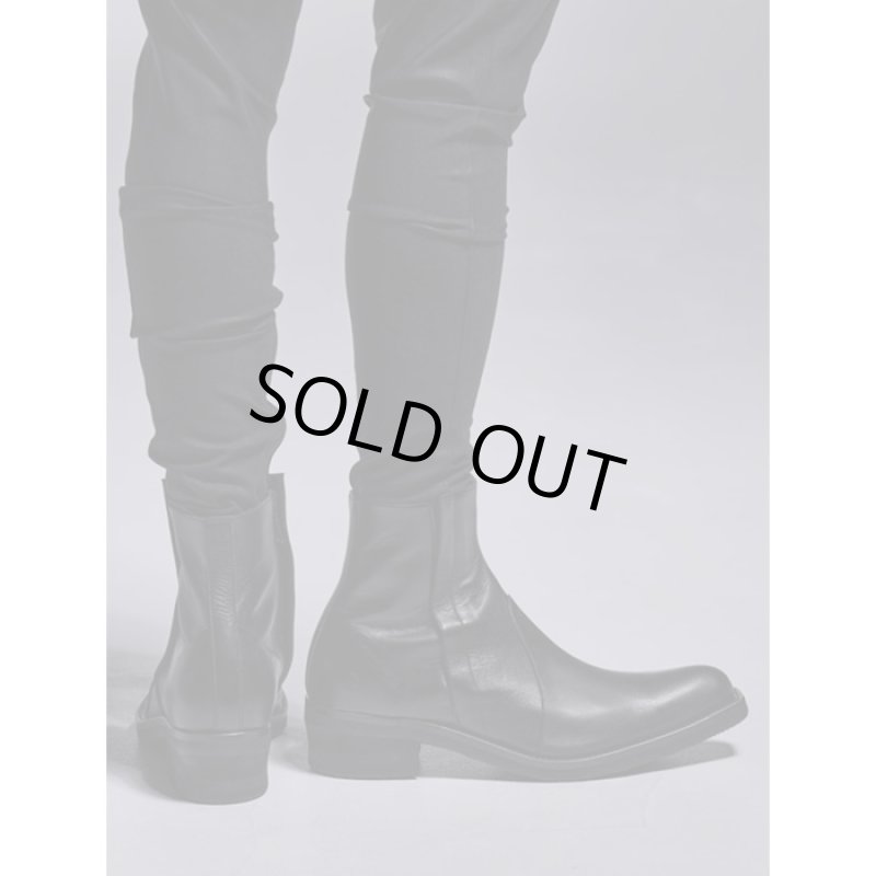 画像4: 【2025AW先行予約】kiryuyrik キリュウキリュウ / Cow Hide Middle Boots (black) (4)