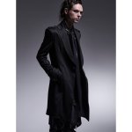 画像4: 【2025AW先行予約】kiryuyrik キリュウキリュウ / Kersey Jersey Epaulet Peacked Long Jacket (2色展開) (4)