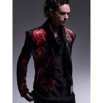 画像2: 【2025AW先行予約】kiryuyrik キリュウキリュウ / Flora Velor Short Jacket (flora) (2)