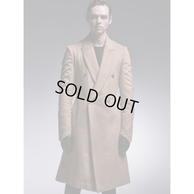 画像7: 【2025AW先行予約】kiryuyrik キリュウキリュウ / Cashmere Beaver W-Peacked Coat (2色展開) (7)