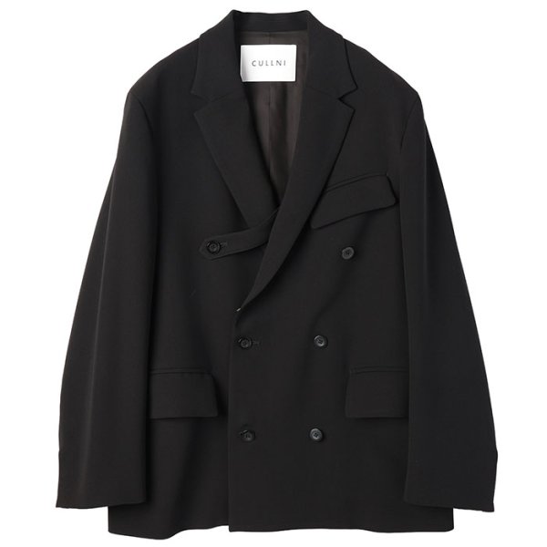 CULLNI ウールジャケット 黒 別注〉 DOUBLE ZIP JKT（テーラードジャケット）｜CULLNI