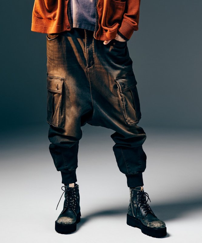 画像9: 【glamb 2025 Winter先行予約】glamb グラム / Knit Denim Cargo Pants (2色展開) (9)