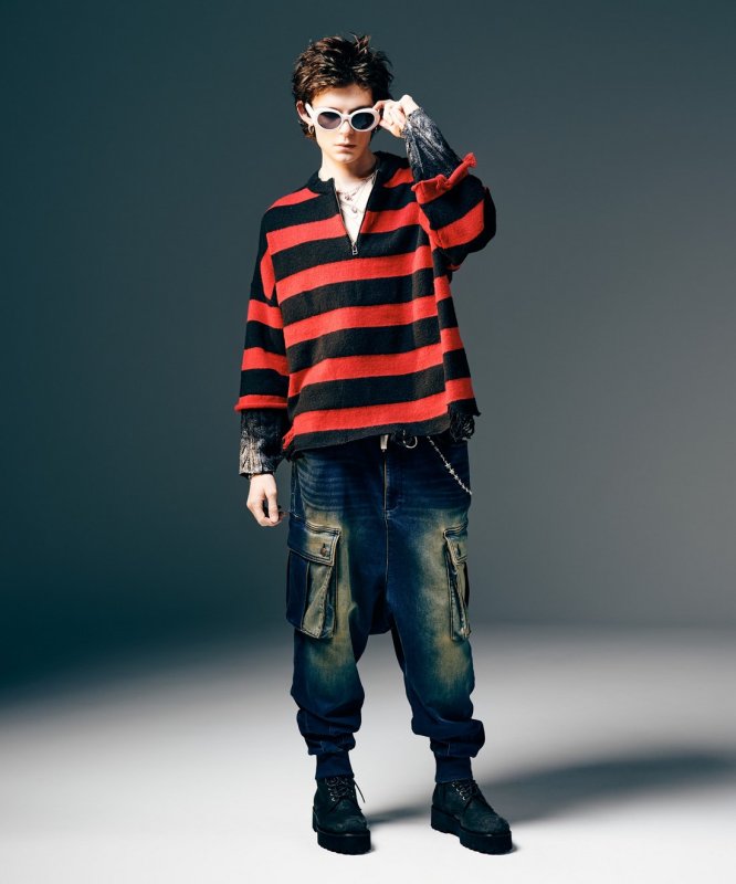 画像11: 【glamb 2025 Winter先行予約】glamb グラム / Knit Denim Cargo Pants (2色展開) (11)
