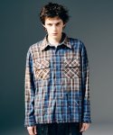 画像8: 【glamb 2025 Winter先行予約】glamb グラム / Splash Damage Flannel Shirt (1色展開) (8)