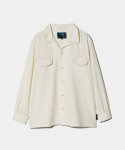 画像2: 【glamb 2025 Winter先行予約】glamb グラム / Blue Noise Open Collar Shirt (2色展開) (2)