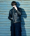 画像17: 【glamb 2025 Winter先行予約】glamb グラム / High Neck Leather Jacket (2色展開) (17)