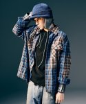 画像10: 【glamb 2025 Winter先行予約】glamb グラム / Splash Damage Flannel Shirt (1色展開) (10)