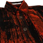 画像3: JOHN LAWRENCE SULLIVAN ジョンローレンスサリバン / FLOCKED DENIM OVERSIZED SHIRT (orange) (3)