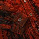 画像4: JOHN LAWRENCE SULLIVAN ジョンローレンスサリバン / FLOCKED DENIM OVERSIZED SHIRT (orange) (4)