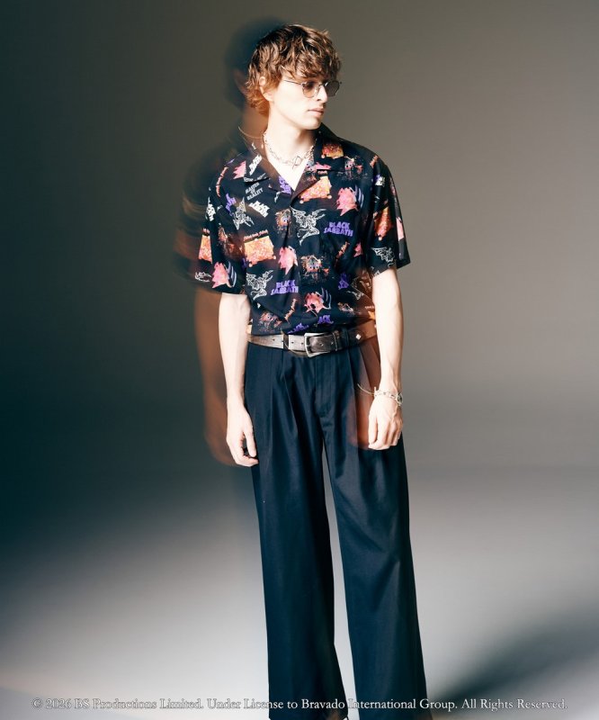 画像13: 【glamb 2026 Spring先行予約】glamb グラム / Black Sabbath Open Collar Shirt (1色展開) (13)