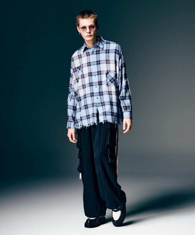 画像13: 【glamb 2026 Spring先行予約】glamb グラム / 4XL Flannel Shirt (2色展開) (13)