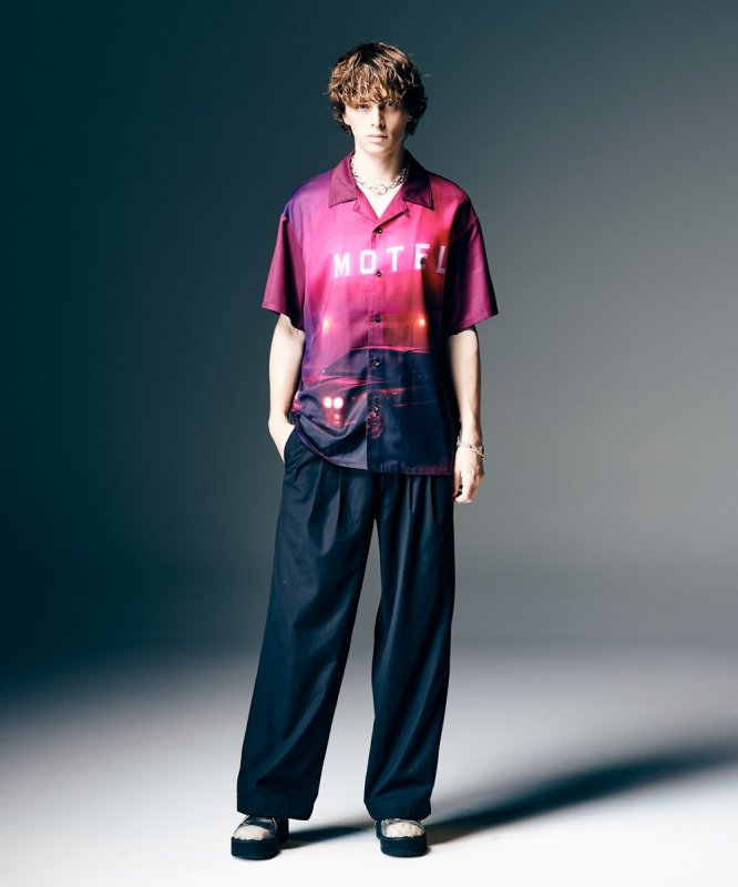 画像12: 【glamb 2026 Spring先行予約】glamb グラム / Midnight Open Collar Shirt (2色展開) (12)