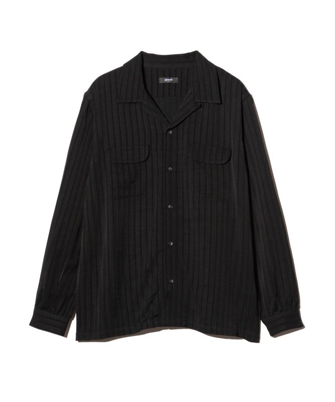 画像2: 【glamb 2026 Spring先行予約】glamb グラム / Stripe Jacquard Linen Shirt (3色展開) (2)