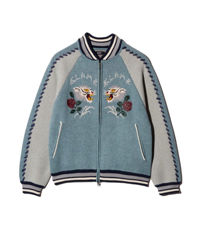 画像3: 【glamb 2026 Spring先行予約】glamb グラム / White Tiger Knit Ska Jumper (3色展開) (3)