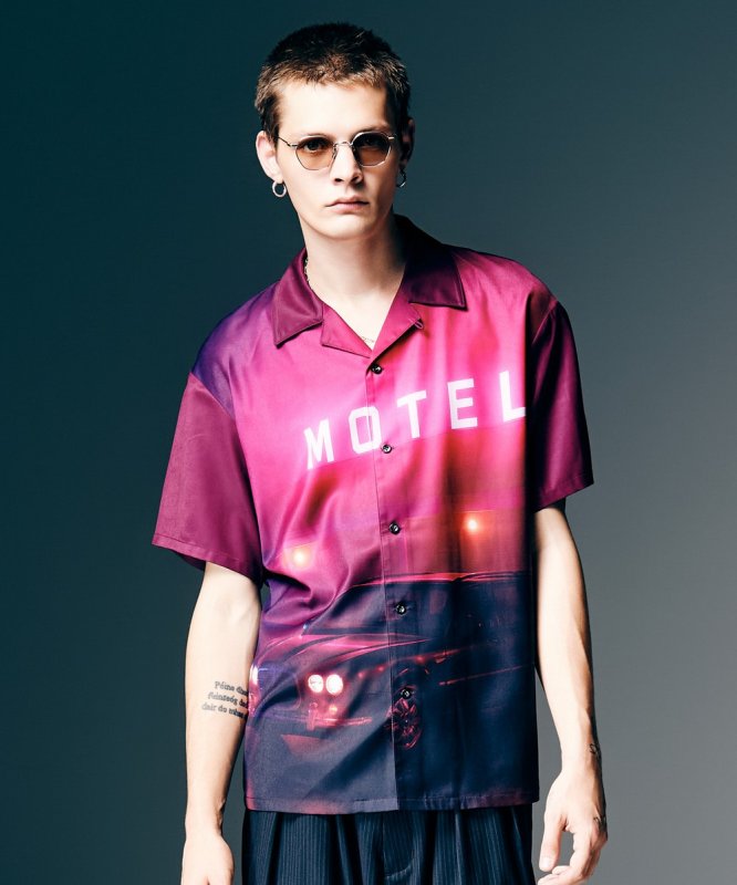 画像7: 【glamb 2026 Spring先行予約】glamb グラム / Midnight Open Collar Shirt (2色展開) (7)