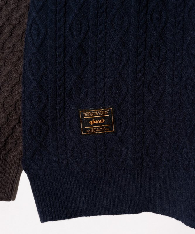 画像5: 【glamb 2026 Spring先行予約】glamb グラム / Asymmetry Cable Knit (2色展開) (5)
