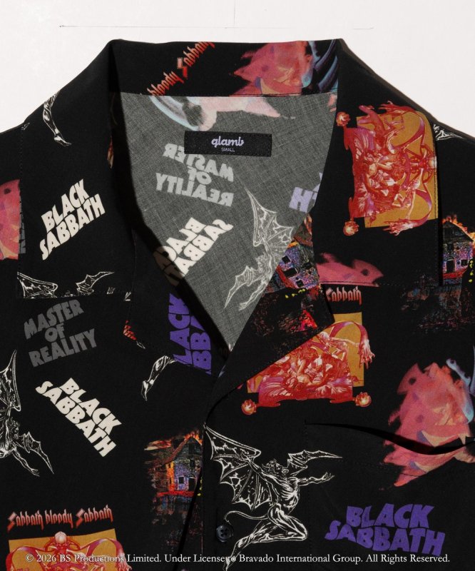 画像4: 【glamb 2026 Spring先行予約】glamb グラム / Black Sabbath Open Collar Shirt (1色展開) (4)