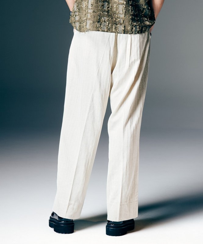 画像12: 【glamb 2026 Spring先行予約】glamb グラム / Stripe Jacquard Linen Pants (3色展開) (12)