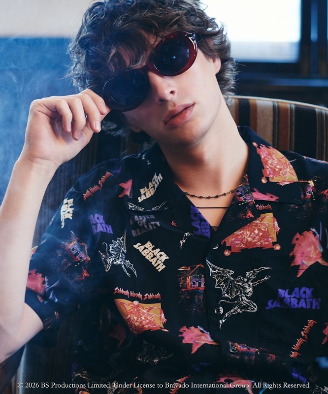 画像16: 【glamb 2026 Spring先行予約】glamb グラム / Black Sabbath Open Collar Shirt (1色展開) (16)