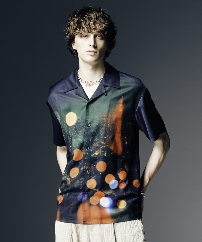 画像8: 【glamb 2026 Spring先行予約】glamb グラム / Midnight Open Collar Shirt (2色展開) (8)