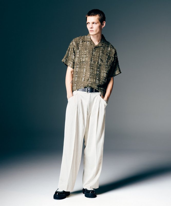 画像19: 【glamb 2026 Spring先行予約】glamb グラム / Stripe Jacquard Linen Pants (3色展開) (19)