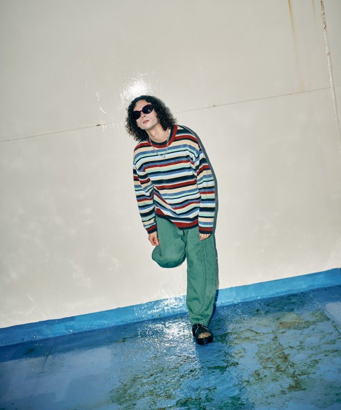 画像14: 【glamb 2026 Spring先行予約】glamb グラム / Mid Century Border Knit (1色展開) (14)