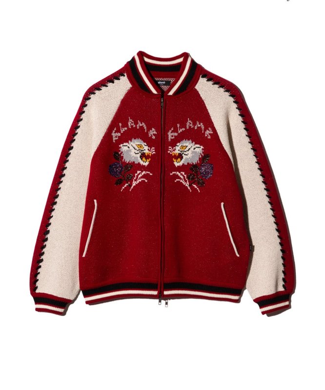 画像5: 【glamb 2026 Spring先行予約】glamb グラム / White Tiger Knit Ska Jumper (3色展開) (5)