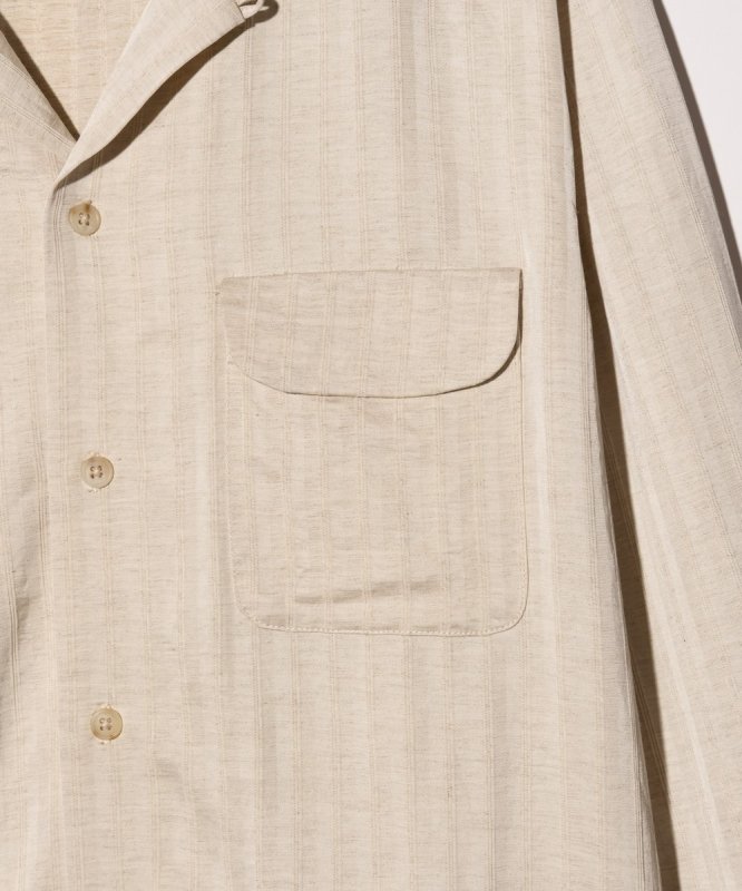 画像7: 【glamb 2026 Spring先行予約】glamb グラム / Stripe Jacquard Linen Shirt (3色展開) (7)