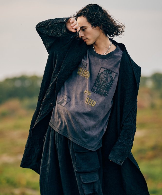 画像17: 【glamb 2026 Spring先行予約】glamb グラム / Crinkle Shawl Collar Coat (2色展開) (17)