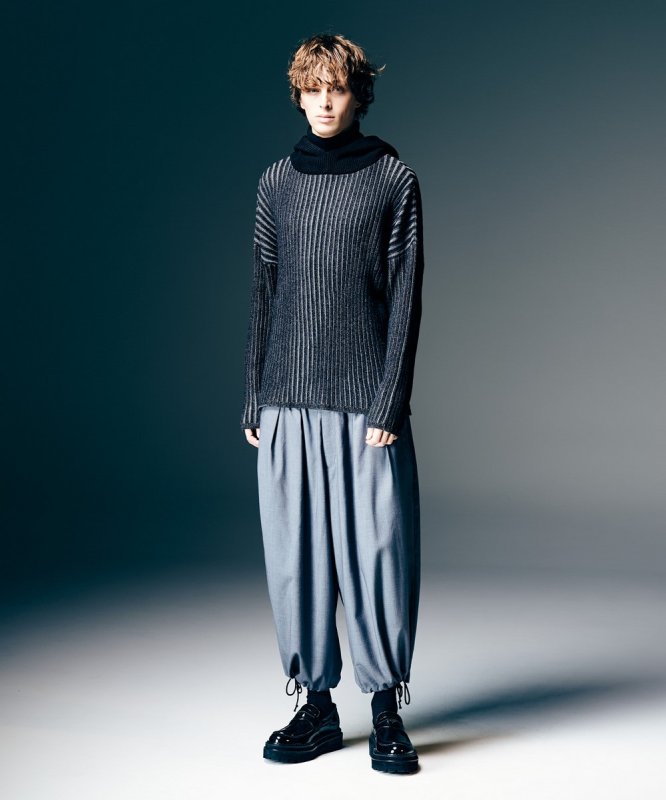 画像16: 【glamb 2026 Spring先行予約】glamb グラム / Stripe Rib Knit Hoodie (2色展開) (16)