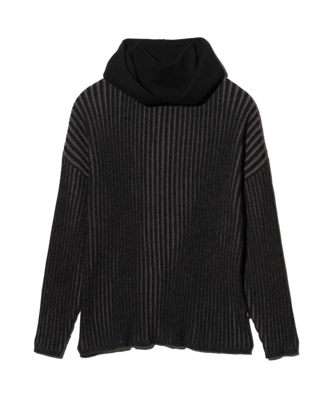 画像2: 【glamb 2026 Spring先行予約】glamb グラム / Stripe Rib Knit Hoodie (2色展開) (2)