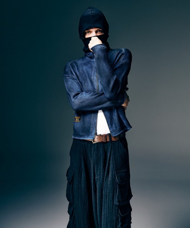 画像12: 【glamb 2026 Spring先行予約】glamb グラム / Paraffin Coated Knit Blouson (2色展開) (12)