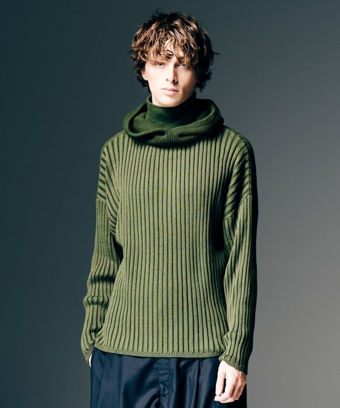 画像10: 【glamb 2026 Spring先行予約】glamb グラム / Stripe Rib Knit Hoodie (2色展開) (10)