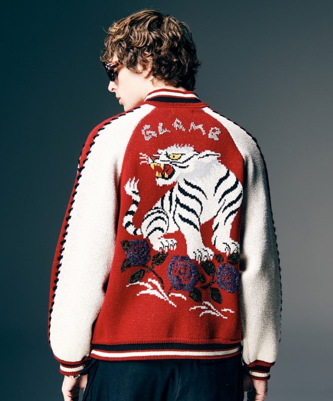 画像21: 【glamb 2026 Spring先行予約】glamb グラム / White Tiger Knit Ska Jumper (3色展開) (21)
