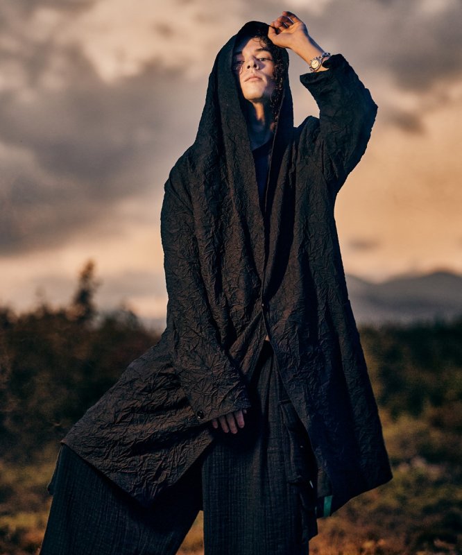 画像20: 【glamb 2026 Spring先行予約】glamb グラム / Crinkle Shawl Collar Coat (2色展開) (20)