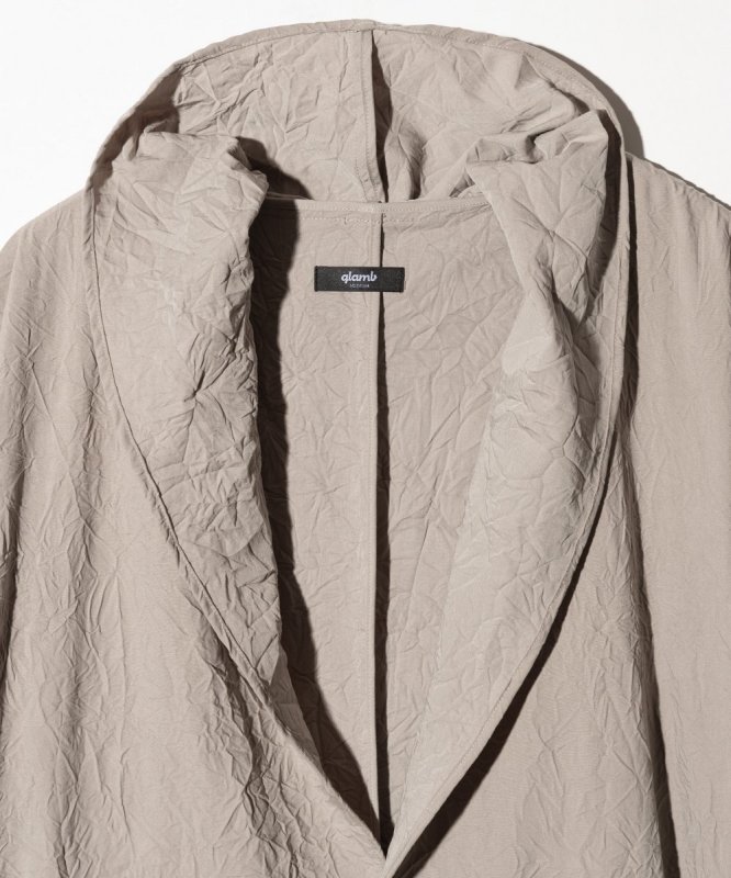 画像4: 【glamb 2026 Spring先行予約】glamb グラム / Crinkle Shawl Collar Coat (2色展開) (4)