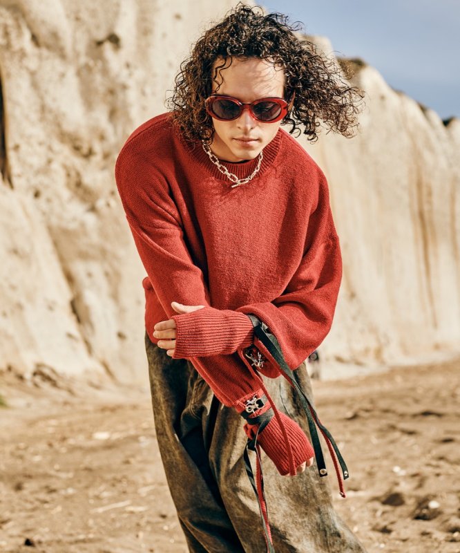 画像22: 【glamb 2026 Spring先行予約】glamb グラム / Blow Creed Knit (3色展開) (22)