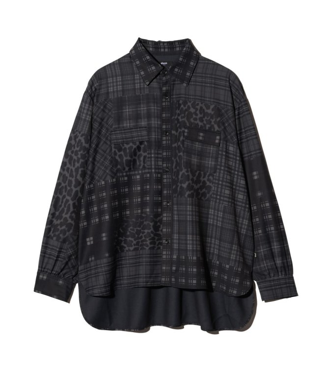 画像2: 【glamb 2026 Spring先行予約】glamb グラム / Patchwork Print Shirt (2色展開) (2)