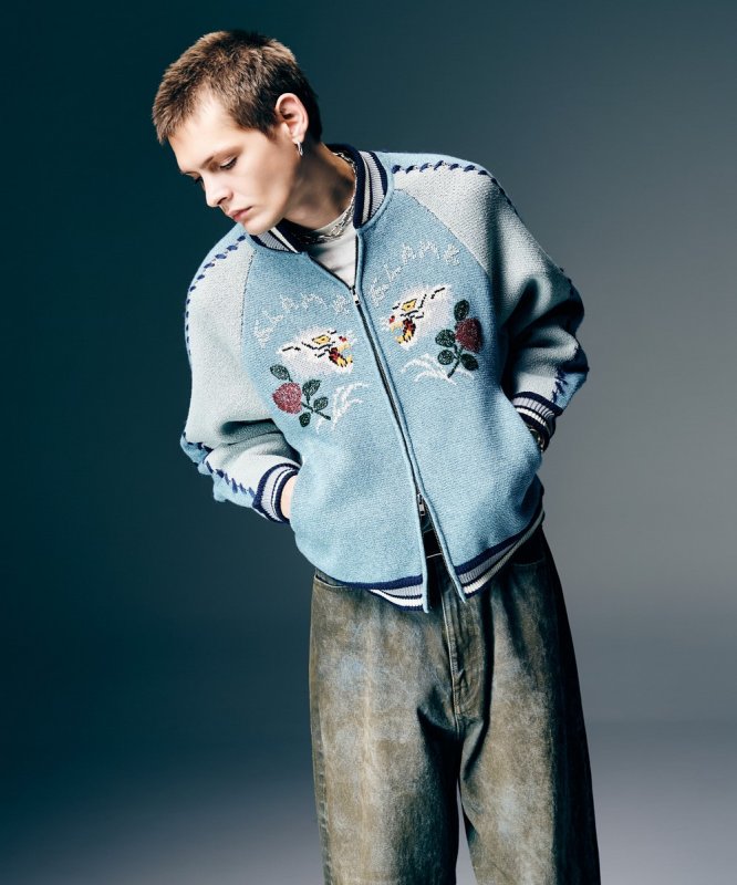 画像15: 【glamb 2026 Spring先行予約】glamb グラム / White Tiger Knit Ska Jumper (3色展開) (15)