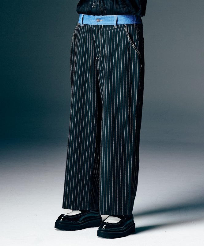 画像9: 【glamb 2026 Spring先行予約】glamb グラム / Denim Combination Slacks (2色展開) (9)