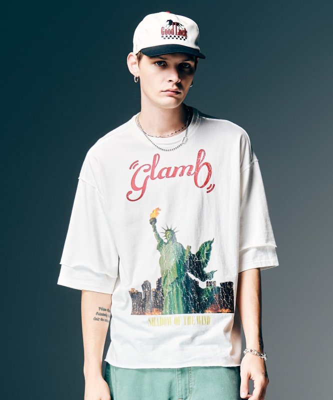 画像3: 【glamb 2026 Spring先行予約】glamb グラム / Shadow of Liberty T-Shirt (2色展開) (3)