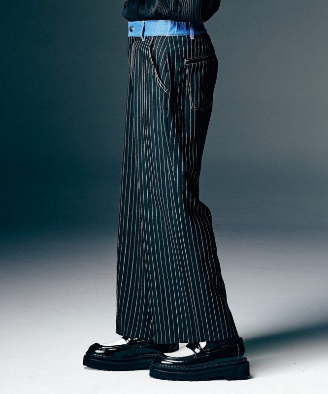 画像10: 【glamb 2026 Spring先行予約】glamb グラム / Denim Combination Slacks (2色展開) (10)