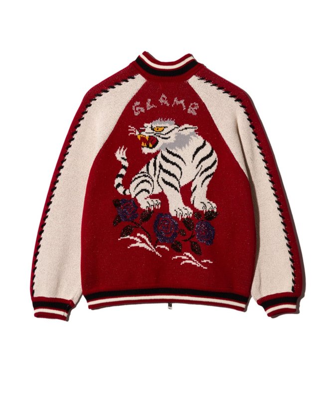 画像6: 【glamb 2026 Spring先行予約】glamb グラム / White Tiger Knit Ska Jumper (3色展開) (6)