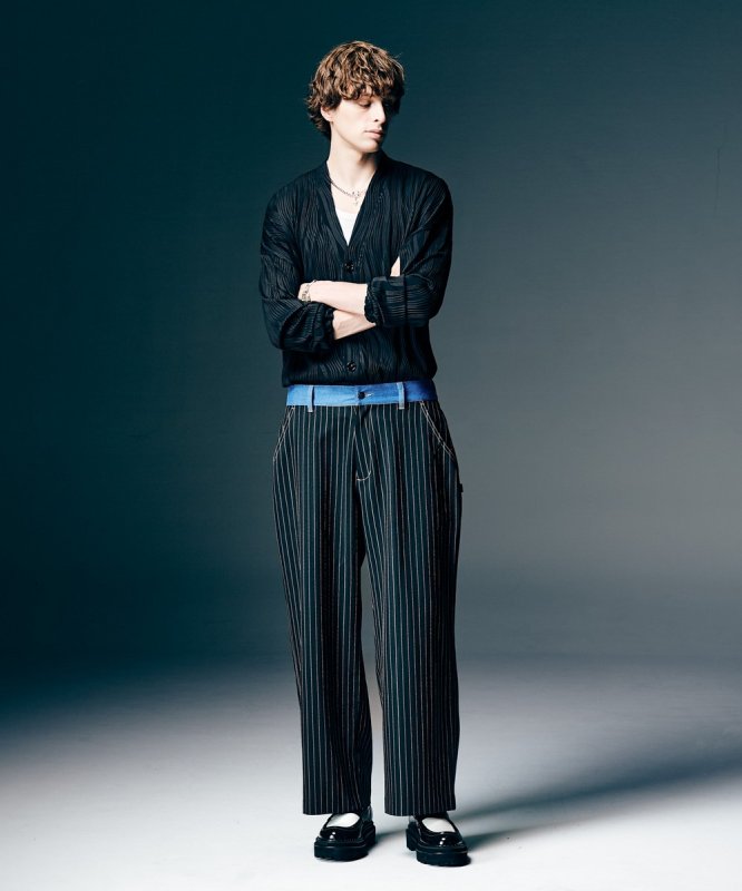 画像12: 【glamb 2026 Spring先行予約】glamb グラム / Denim Combination Slacks (2色展開) (12)